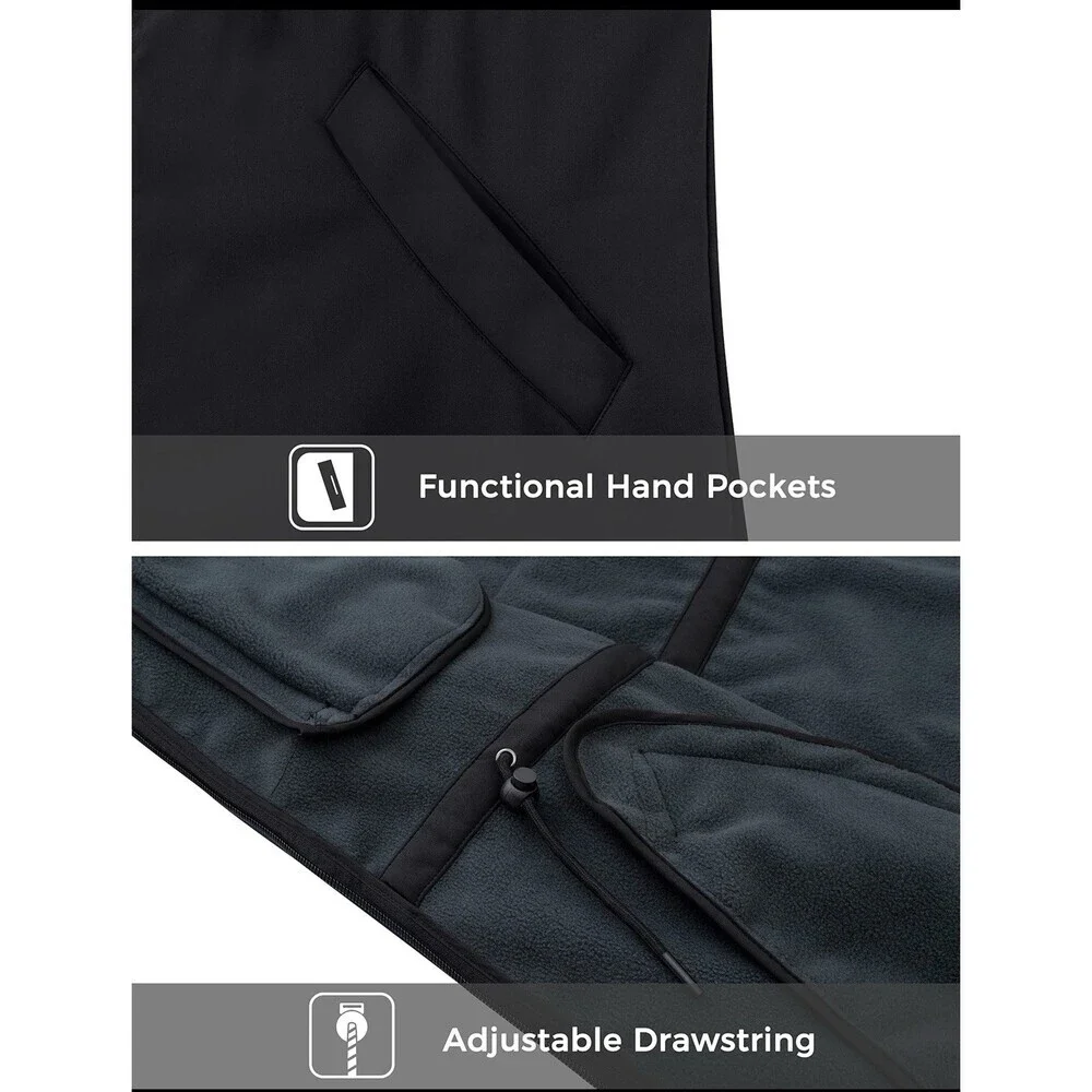 NEW Swim Parka Hooded Size XS Waterproof Fleece Lined Black Pool Surf Team Coat